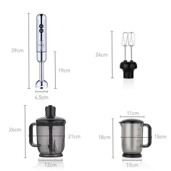 Korkmaz Mia Mega Blender Set Inox/Krom A447-16 görsel 3