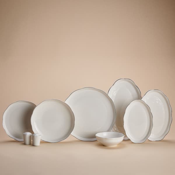 Korkmaz Manolya Collection 60 Parça Platin Yemek Takımı A8161