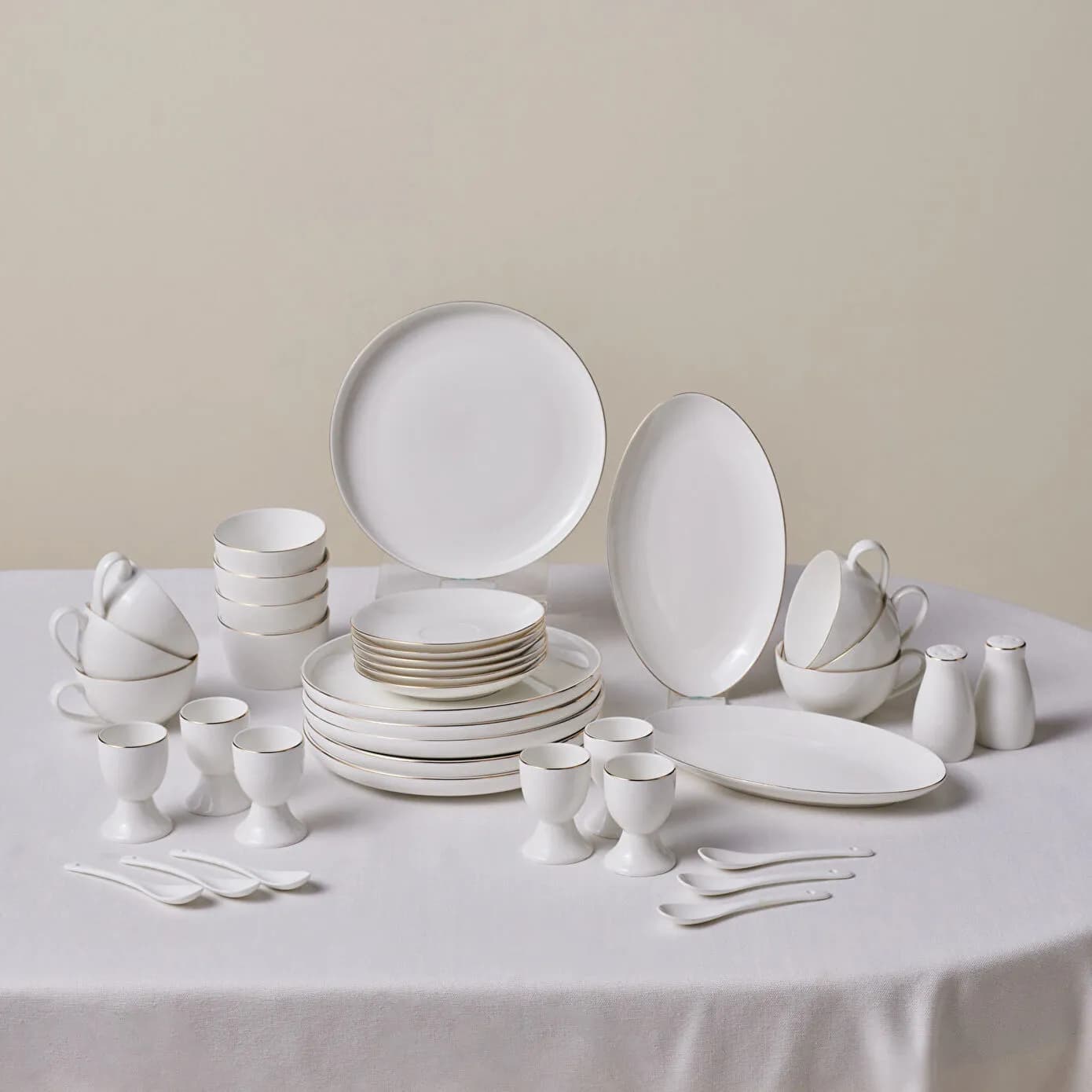 Karaca Elegance Bone Favaro 38 Parça 6 Kişilik Kahvaltı Takımı Gold