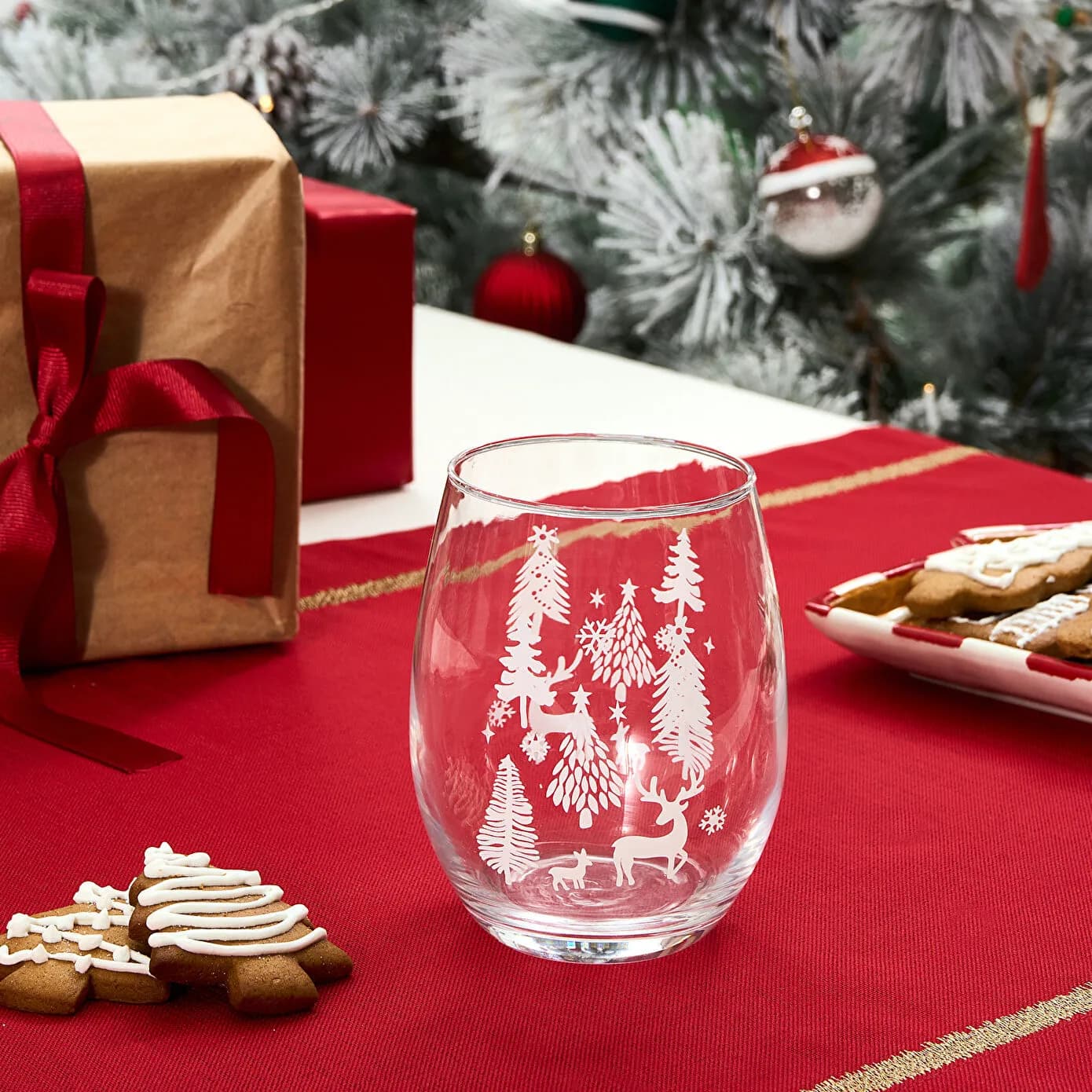 Karaca New Year Yılbaşı Noeltree Meşrubat Bardağı 590 Ml