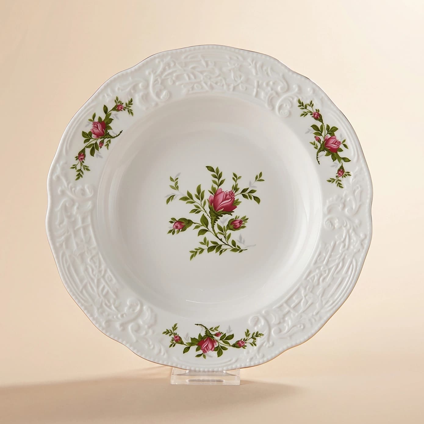 Karaca Vintage Rose Çukur Tabak 22 cm