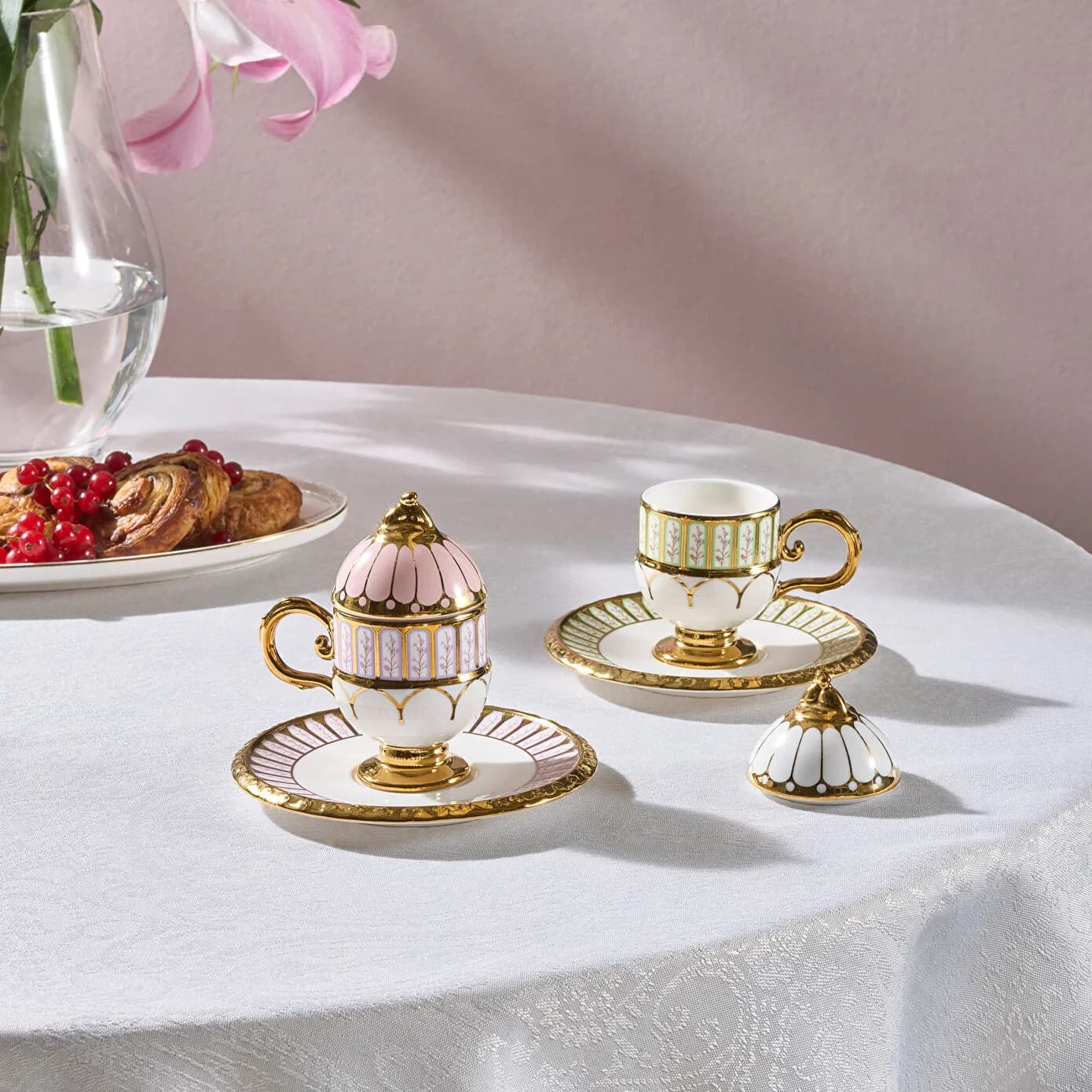 Karaca Faberge Egg Flowers 2 Kişilik Kahve Fincanı 70 ml