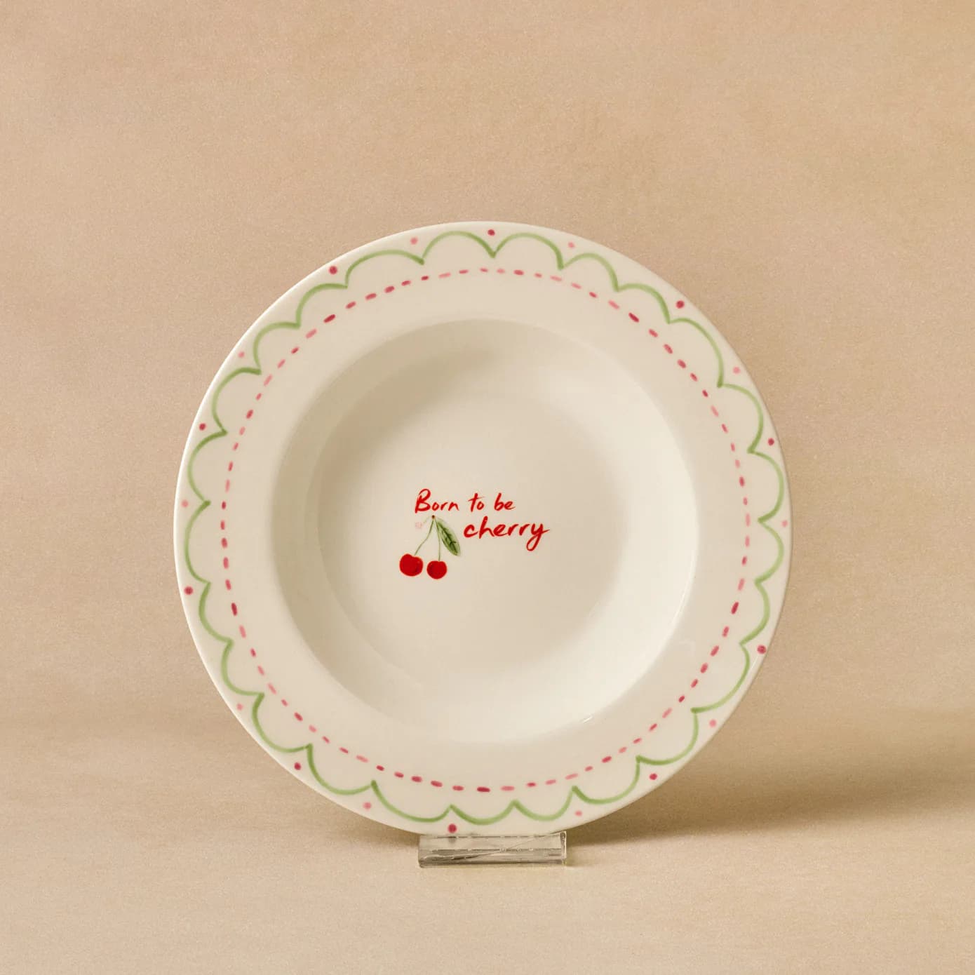 Karaca Cherry Time Çukur Tabak 20 cm