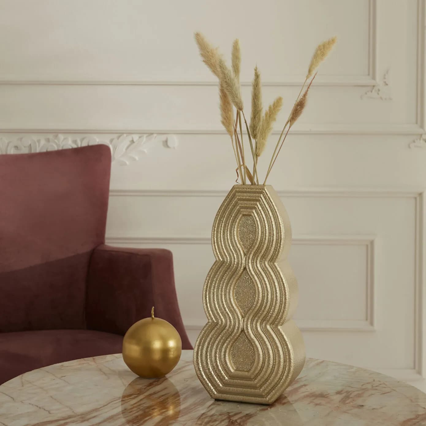 Karaca Home Vendi Vazo Gold 11,5X7,5x23,5 Cm