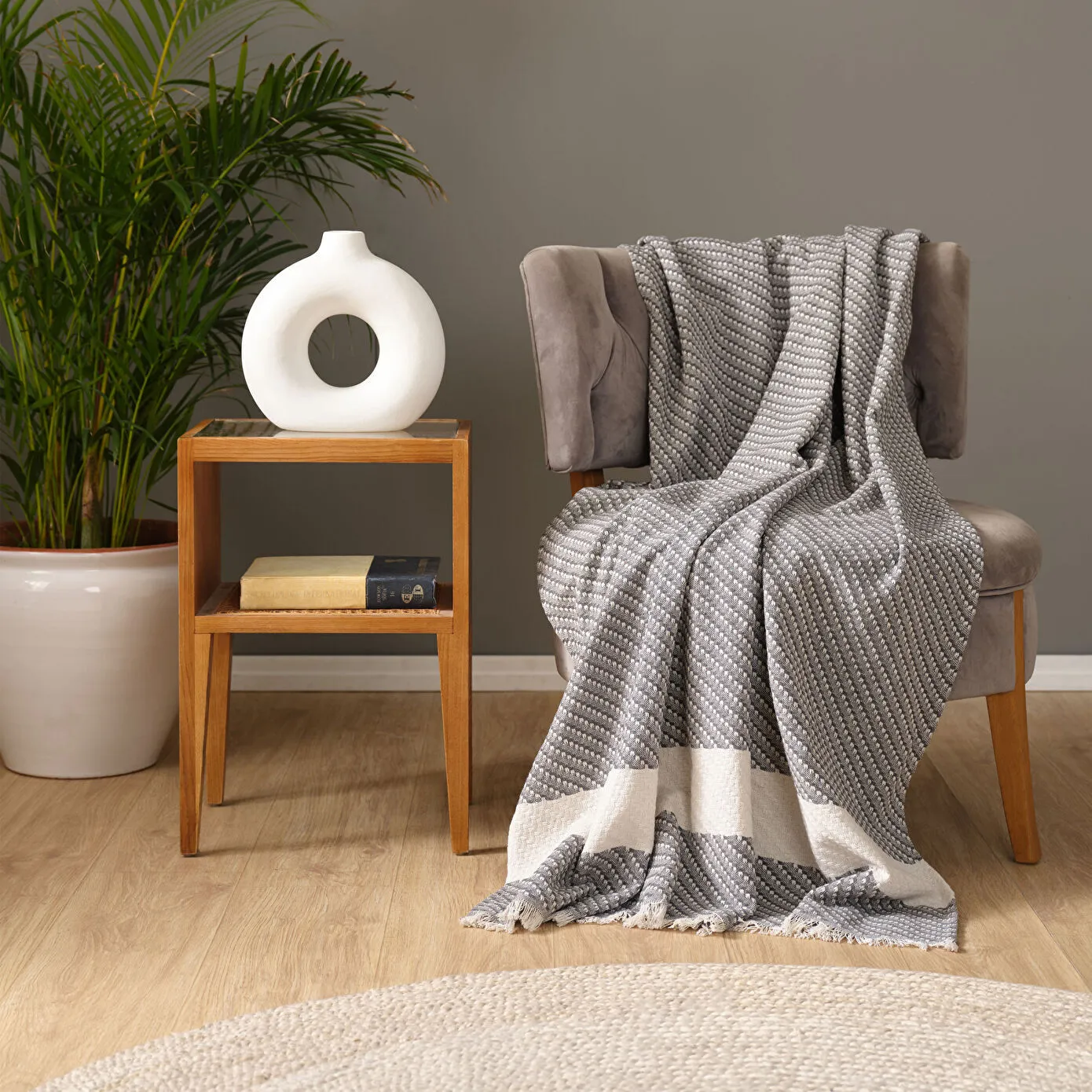 Karaca Home Wilma Lacivert Throw Battaniye 130x170 cm