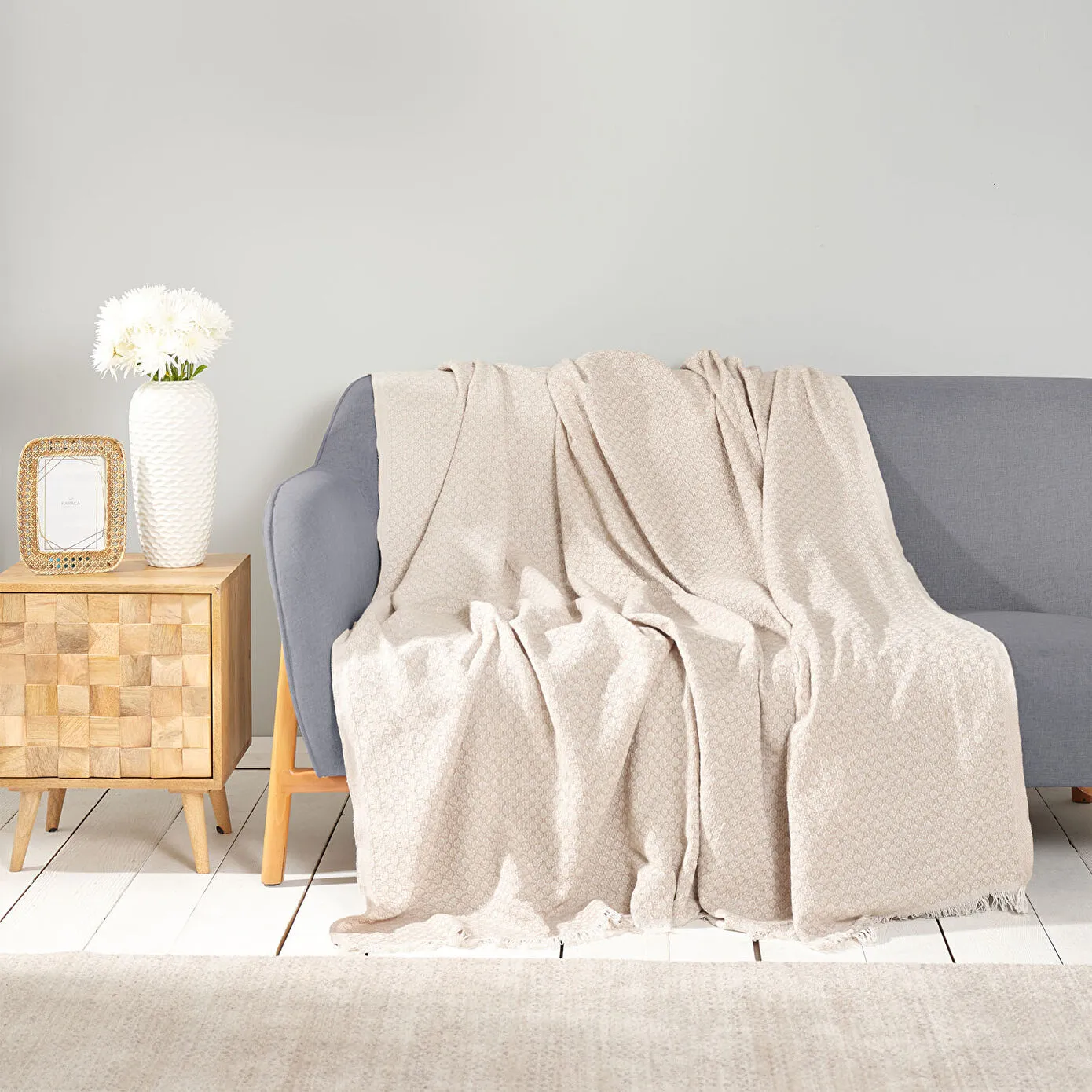Karaca Home Bety Bej Koltuk Örtüsü 170 cm x 210 cm