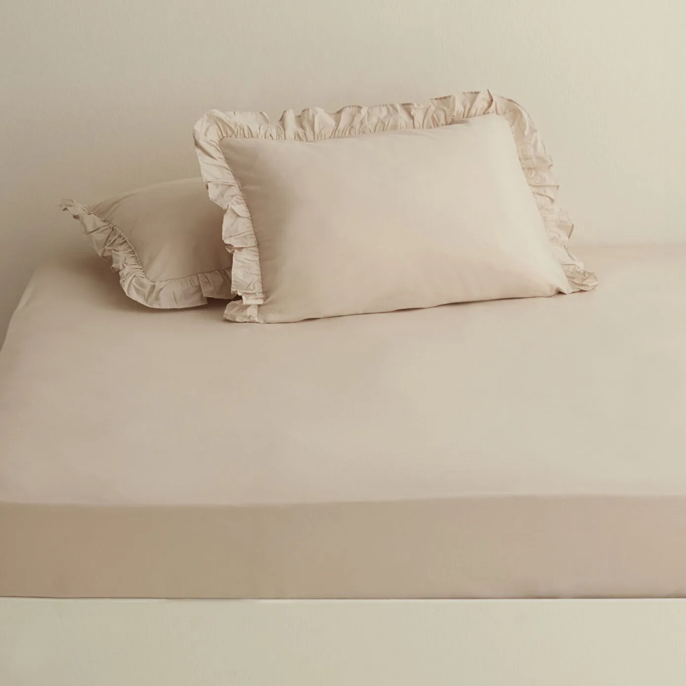 Karaca Home Basic %100 Pamuk Tek Kişilik Düz Çarşaf Bej