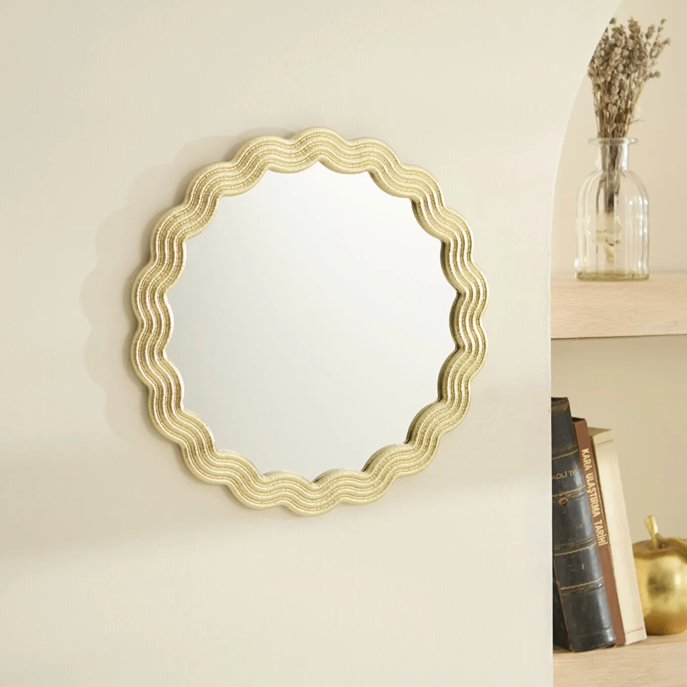 Karaca Home Vendi Duvar Aynası Gold 34x34 Cm