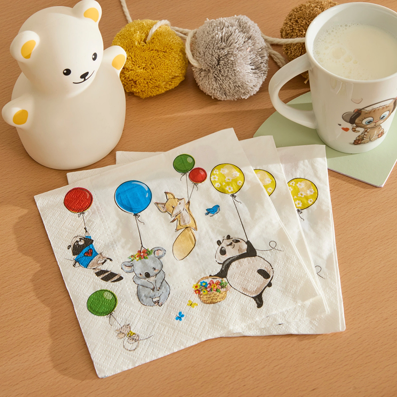 Karaca Home Bellis 20li Party Animals Kağıt Peçete 33x33 Cm Multicolour