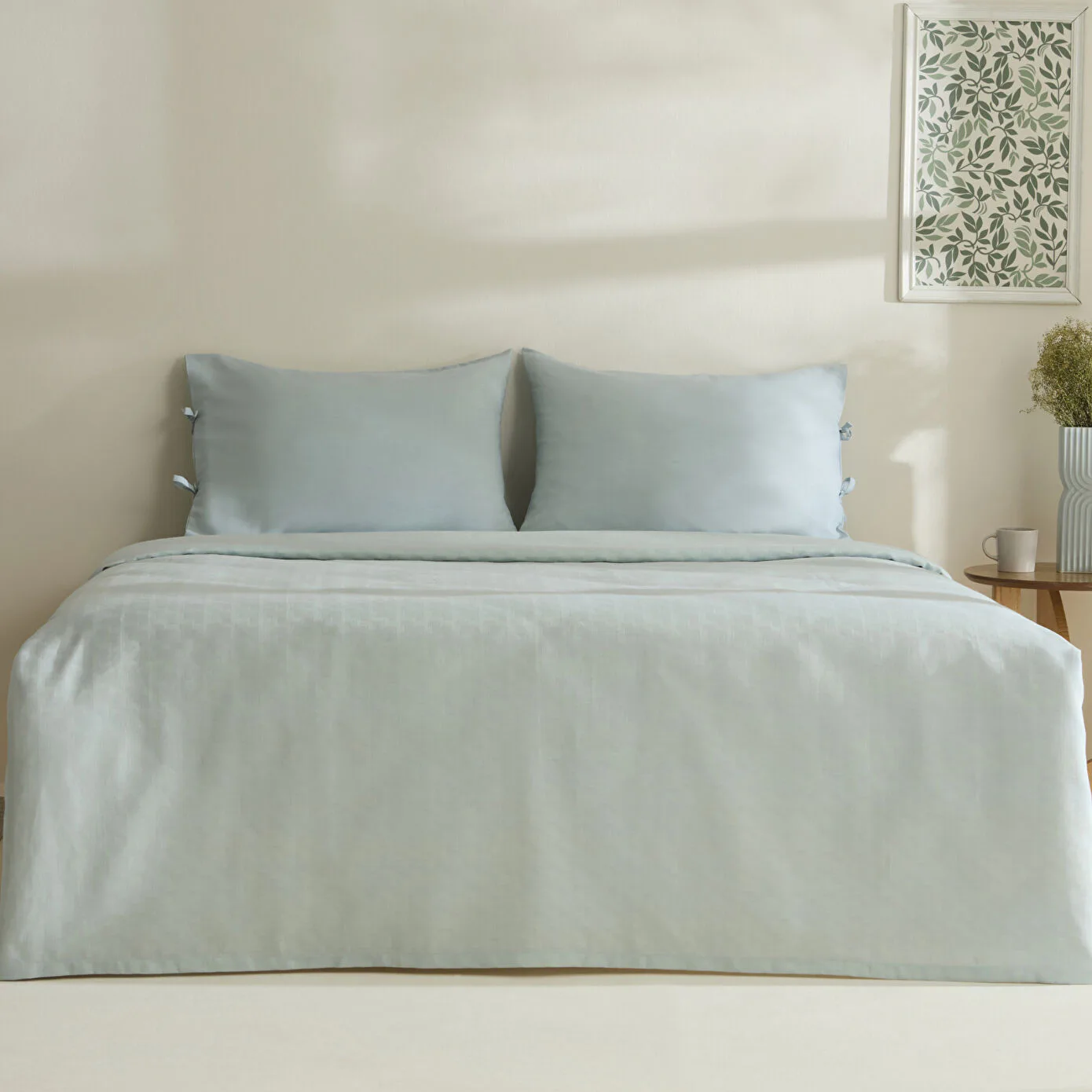 Karaca Home Sarra Britli Bambu Çift Kişilik Pike Takımı Mint