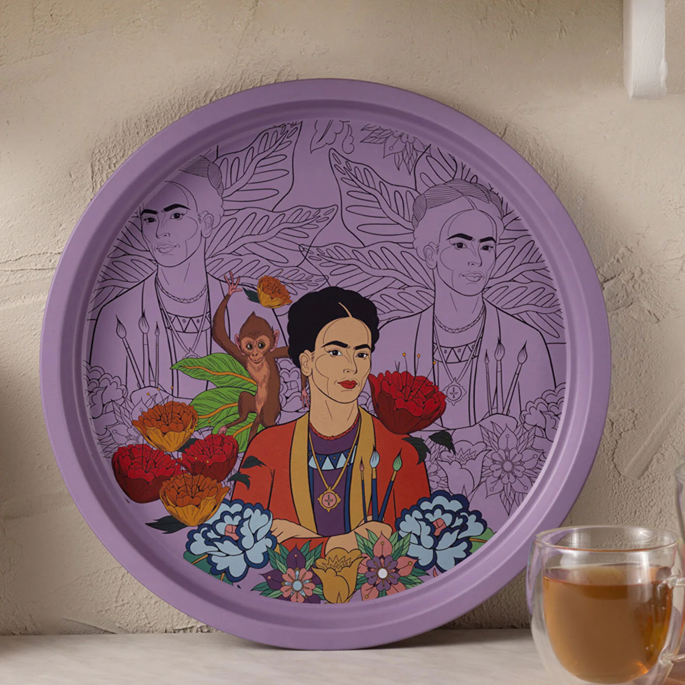 Karaca Frida Metal Yuvarlak Tepsi 35 Cm