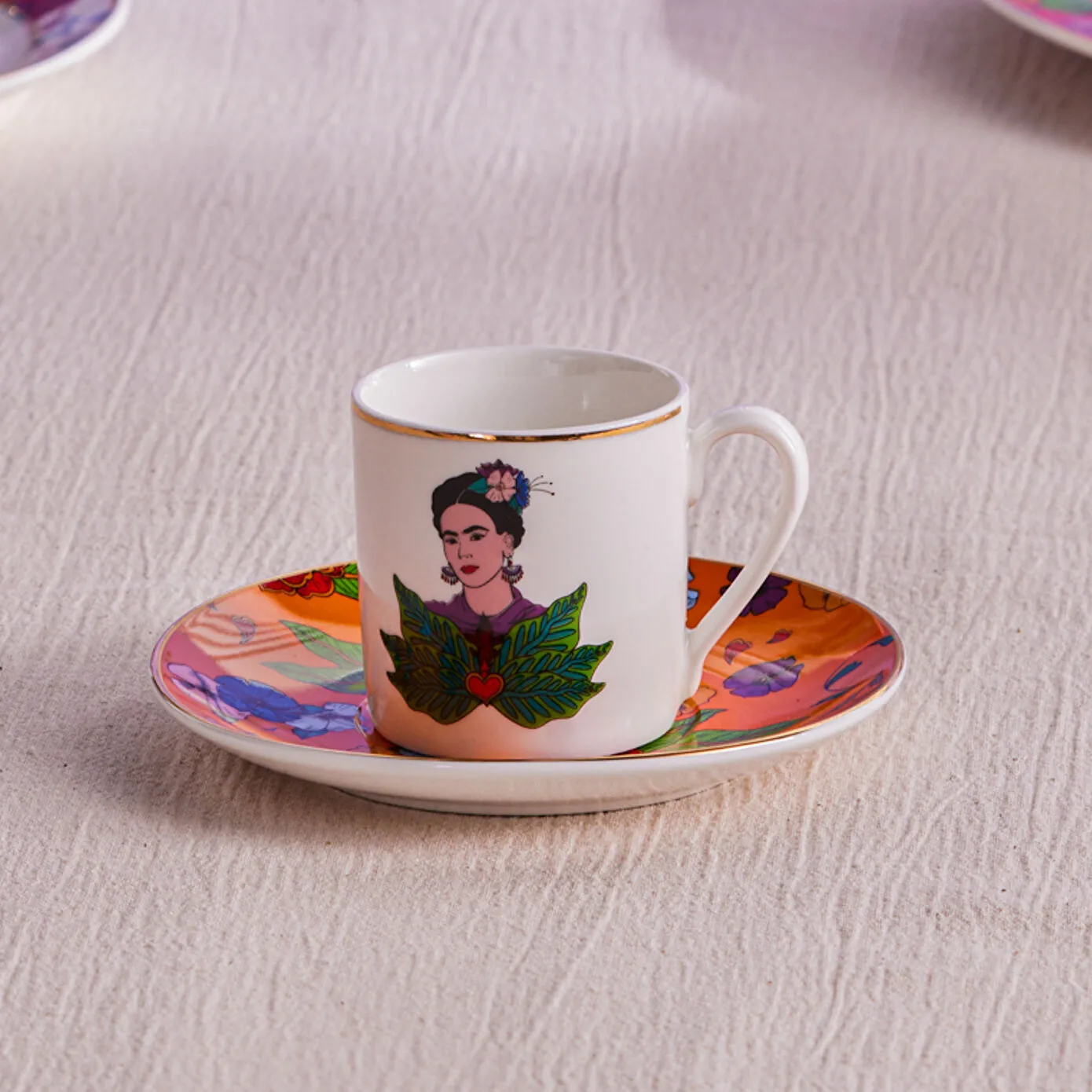 Karaca Frida Kahve Fincanı Ve Tabağı Turuncu 90 ml