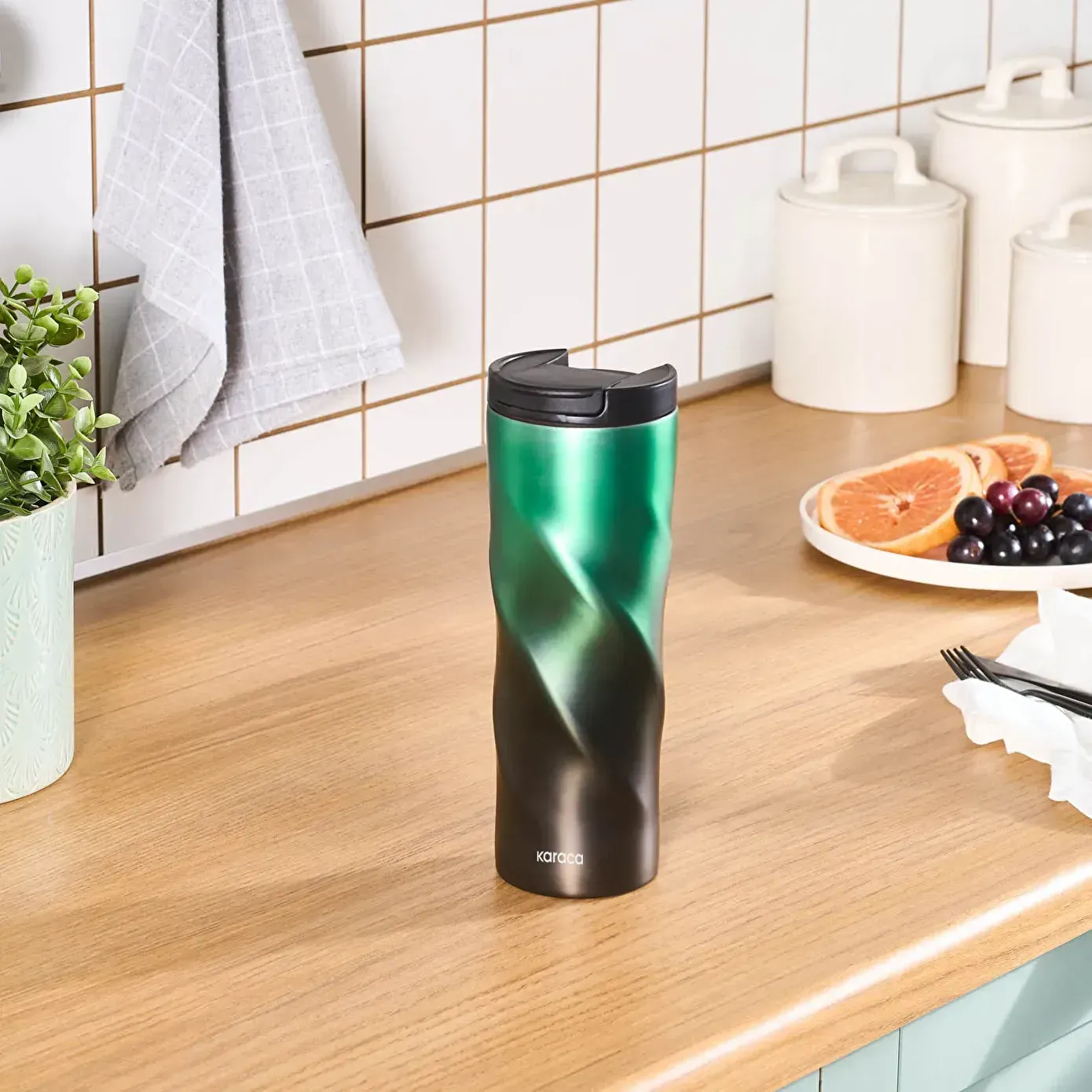 Karaca Orion Çelik Sızdırmaz Termos Yeşil 500 ml