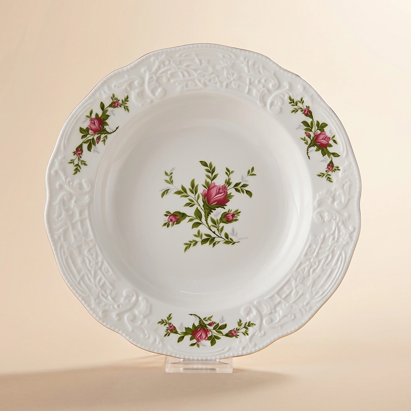 Karaca Vintage Rose Çukur Tabak 22 cm