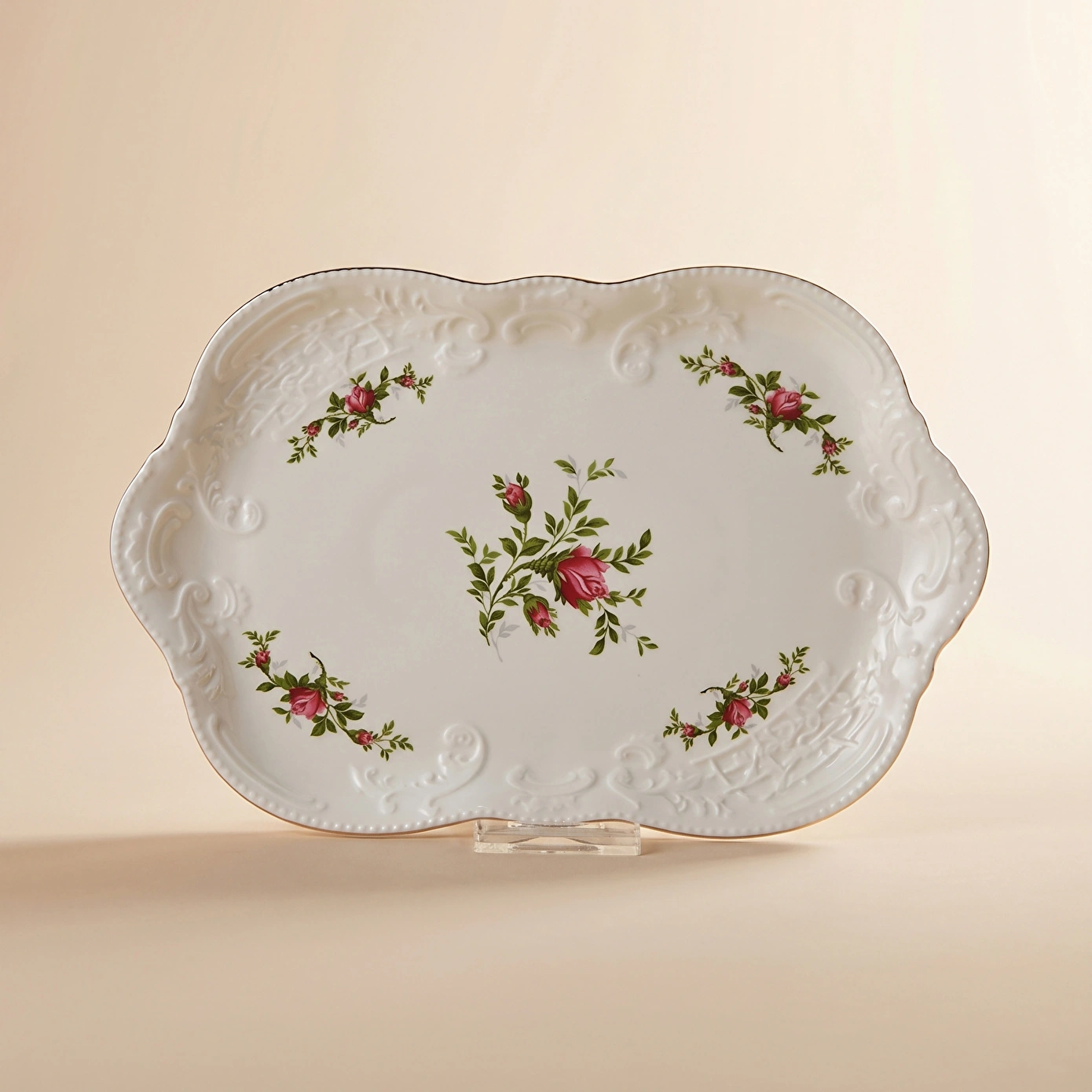 Karaca Vintage Rose Kayık Tabak 30 cm