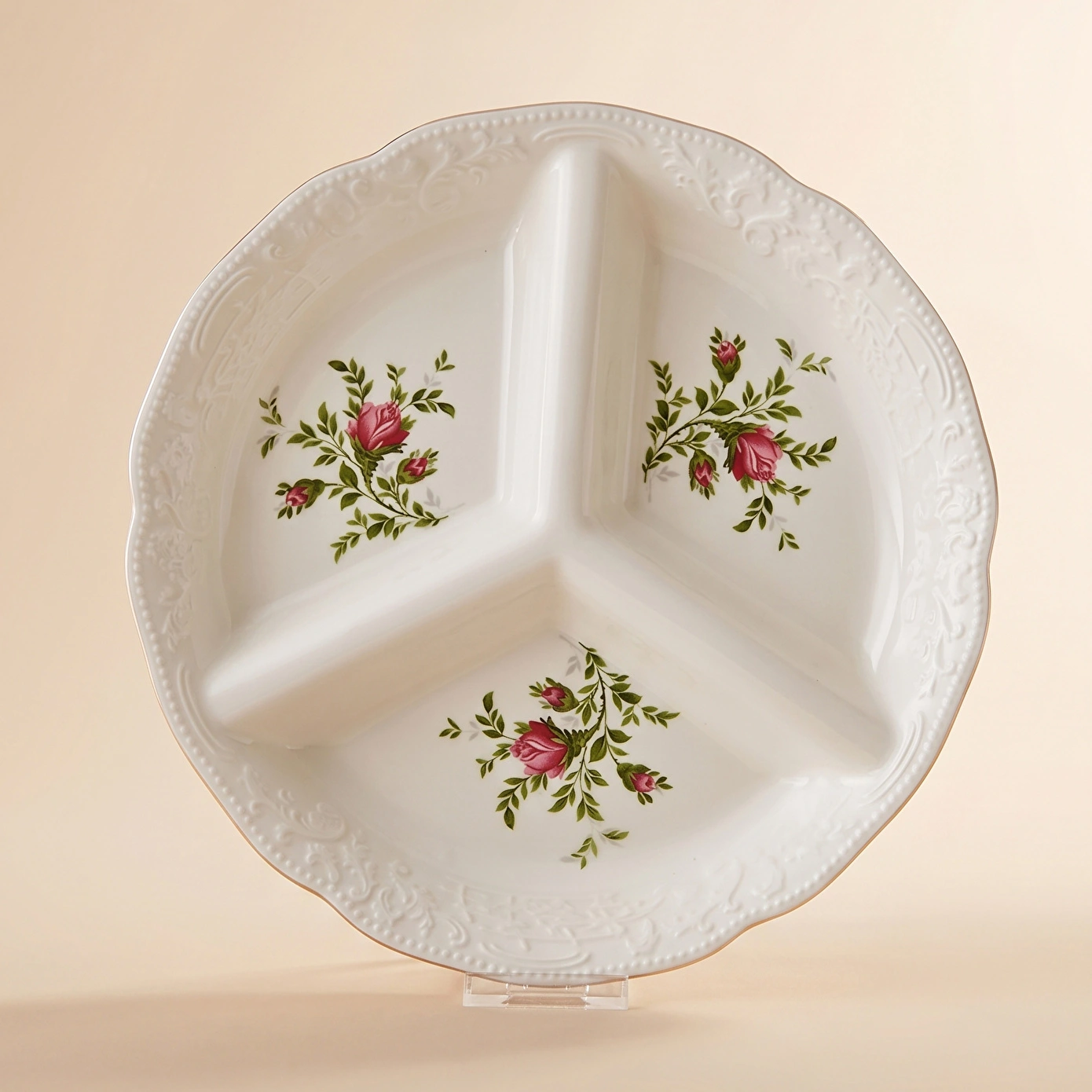 Karaca Vintage Rose Bölmeli Sunumluk 25 cm