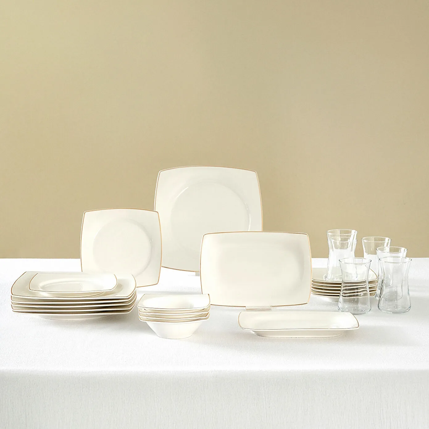 Karaca Elegance Bone Jamie 26 Parça 6 Kişilik Kahvaltı Takımı
