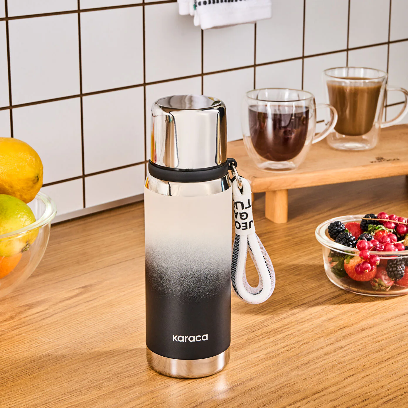 Karaca İnoxis Çelik Sızdırmaz Termos 550 Ml Siyah