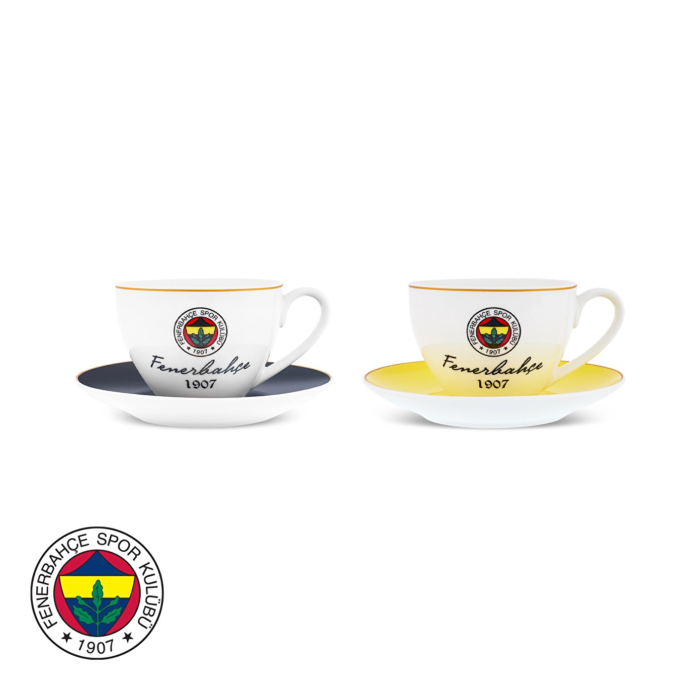 Karaca x Fenerbahçe Lisanslı 2 Kişilik Çay Fincan Takımı 220 ml