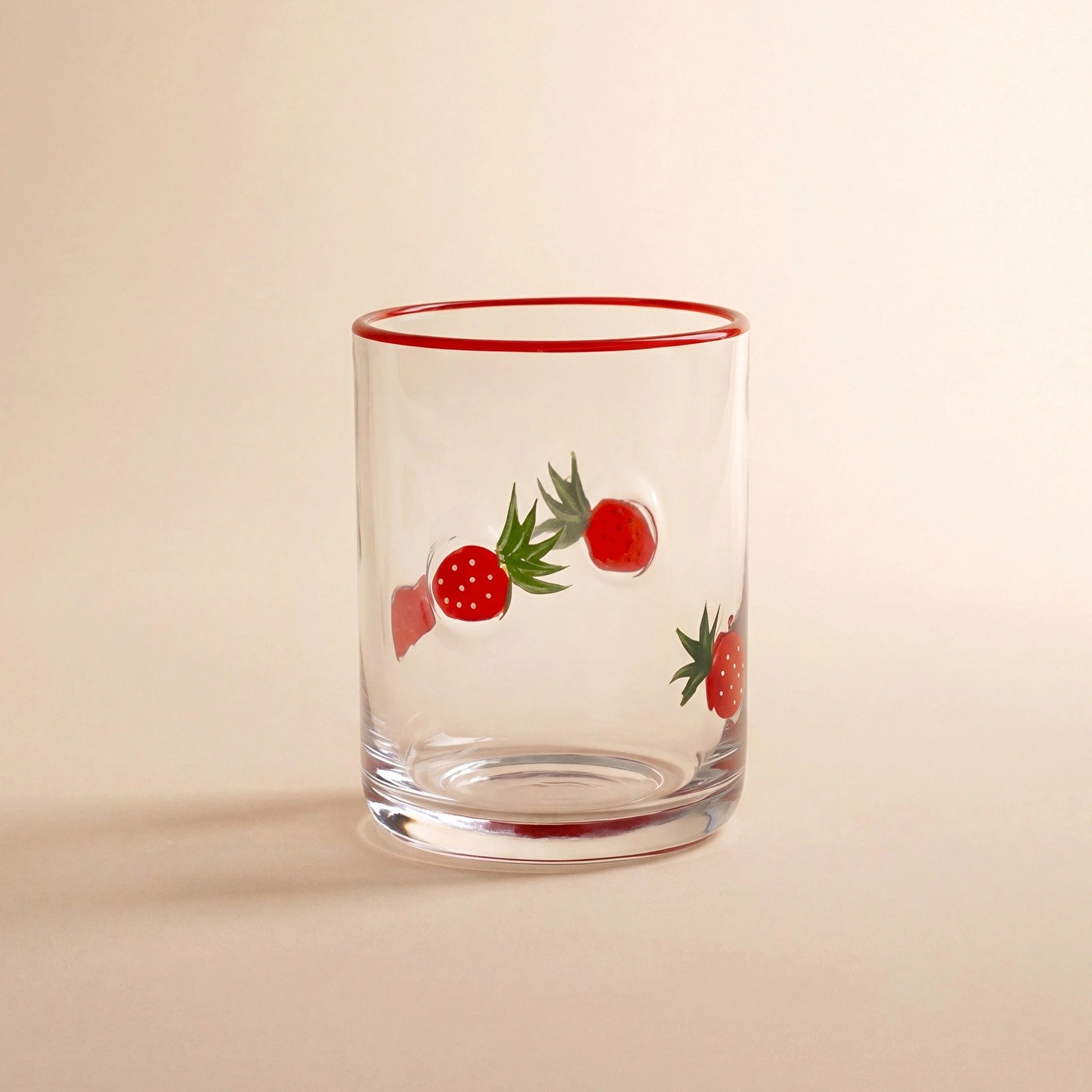 Karaca Strawberry Meşrubat Bardağı 420 ml Kırmızı