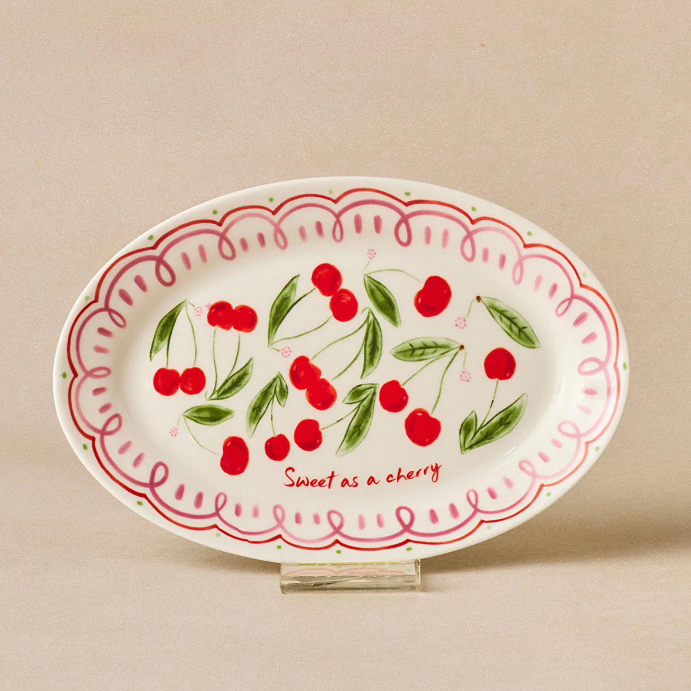 Karaca Cherry Time Kayık Tabak 20 cm