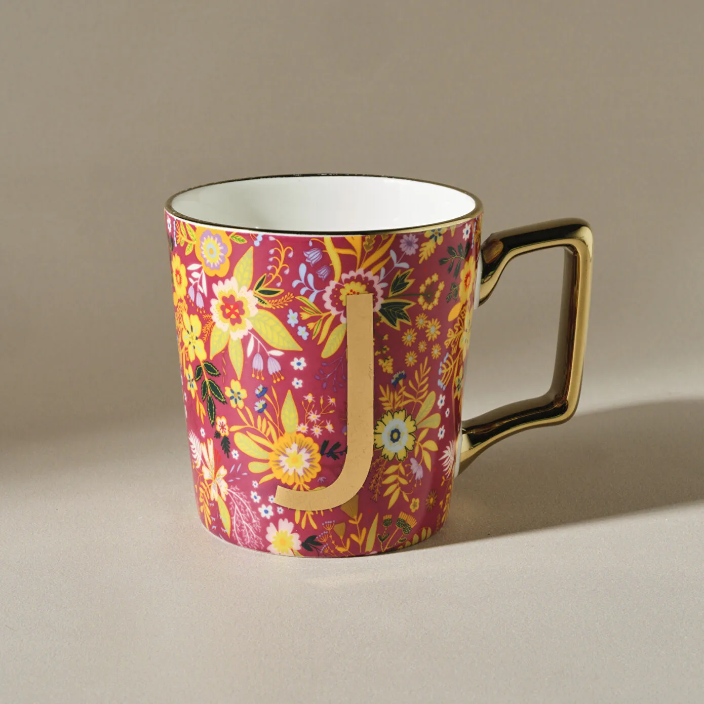 Karaca Flower J Harfli Kupa 350 ml