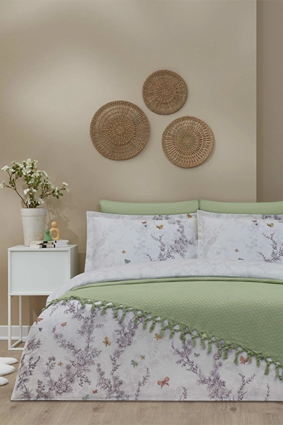 Özdilek Bloomlight Çift Kişilik Pikeli Nevresim Takımı