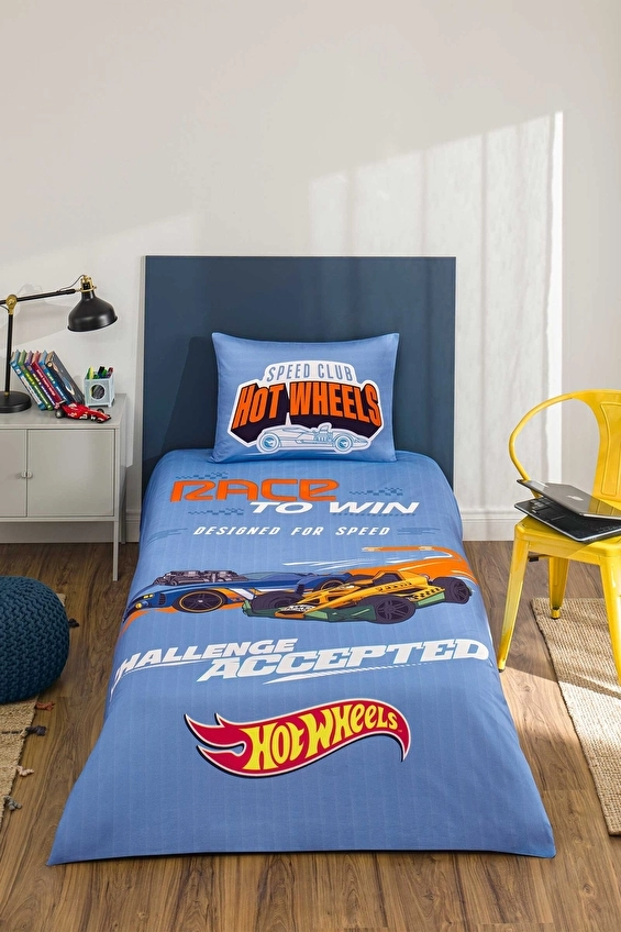 Özdilek Hotwheels Race to Win Tek Kişilik Lisanslı Lastikli Çocuk Nevresim Takımı