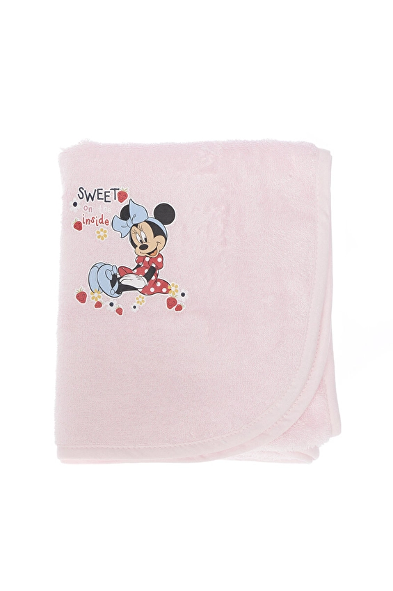 Özdilek Minnie Mouse Disney Lisans Baskılı Bambu Yenidoğan Bebek Pelerini 80x80 cm