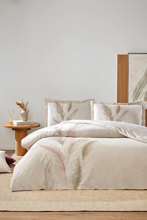 Özdilek Miscanthus Süper King Size Saten Nevresim Takımı