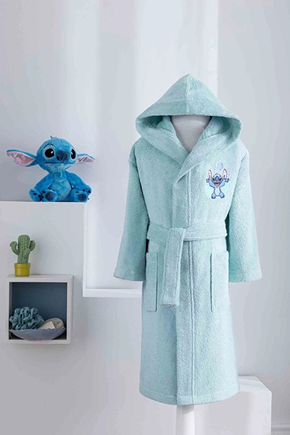 Özdilek Stitch Disney Lisanslı Çocuk Bornoz 7/8 Yaş