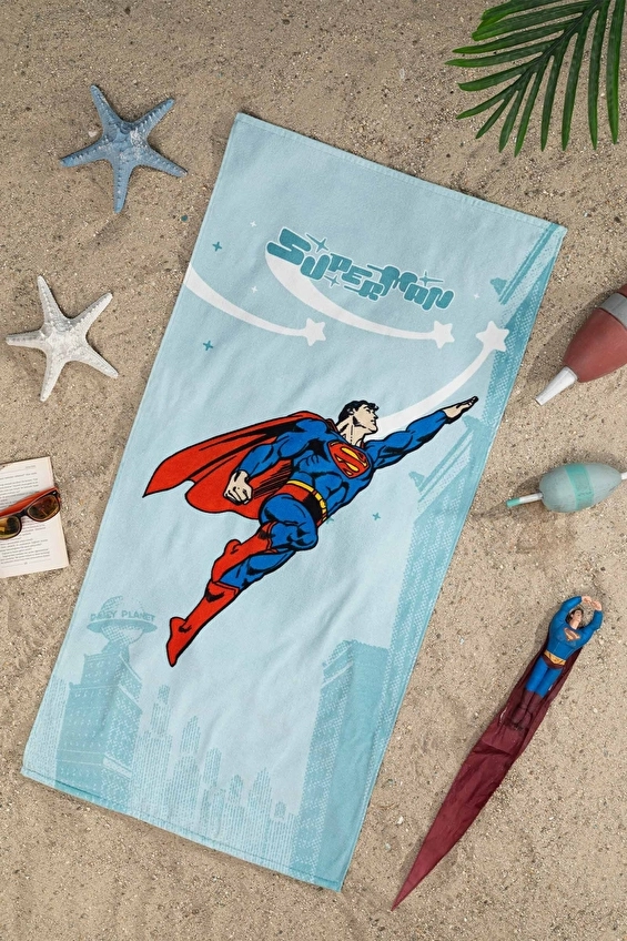 Özdilek Superman Hero Lisanslı Kadife Plaj Havlusu 60x120 cm